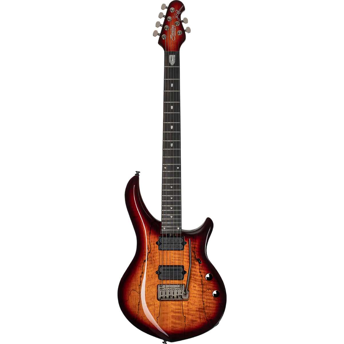 Đàn Guitar Điện Sterling by Music Man Majesty X DiMarzio, Blood Orange Burst Spalted Top
