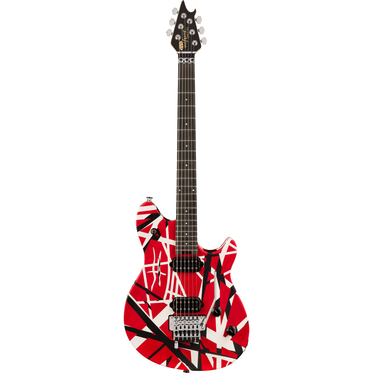 Đàn Guitar Điện EVH Wolfgang Special Striped, Red with Black and White Stripes
