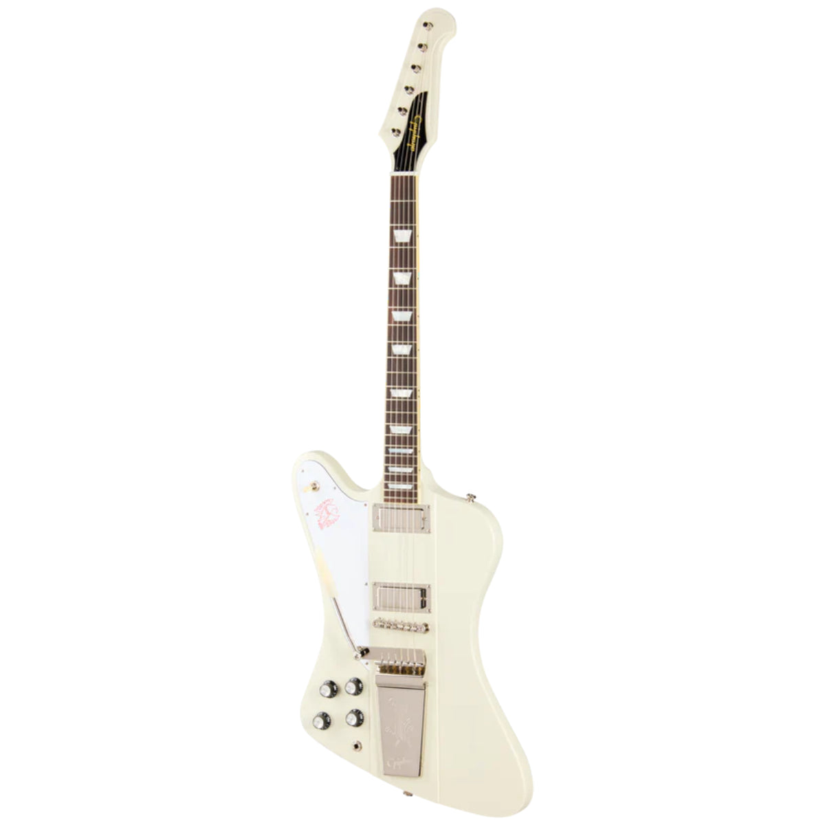 Đàn Guitar Điện Epiphone 1963 Firebird V Reissue with Maestro Vibrola Polaris White Left Handed