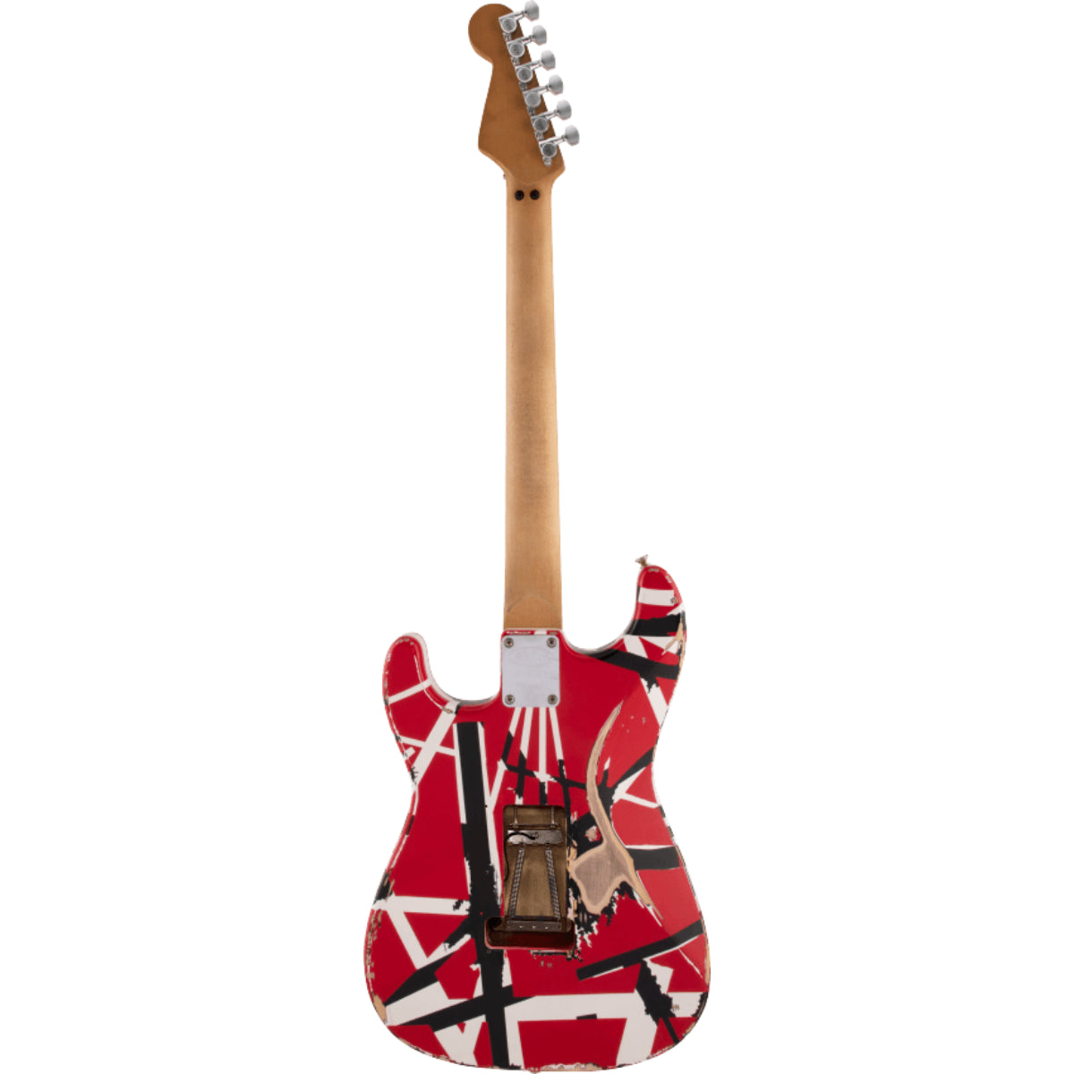 Đàn Guitar Điện EVH Striped Series Frankenstein Frankie, Red with Black Stripes Relic