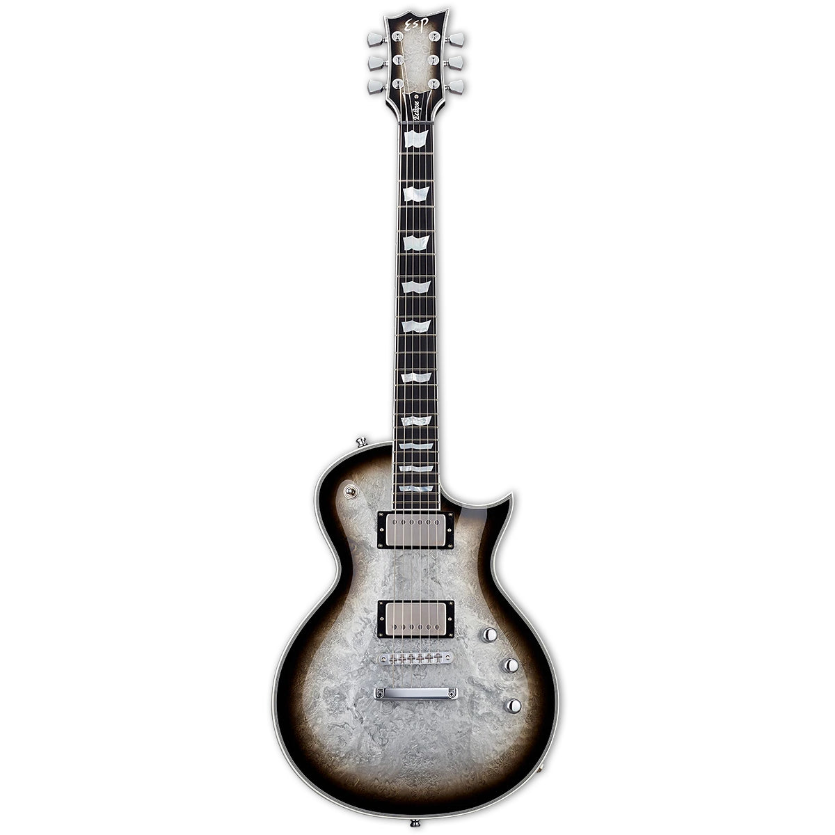 Đàn Guitar Điện ESP Eclipse Custom, Silver Liquid Metal Burst