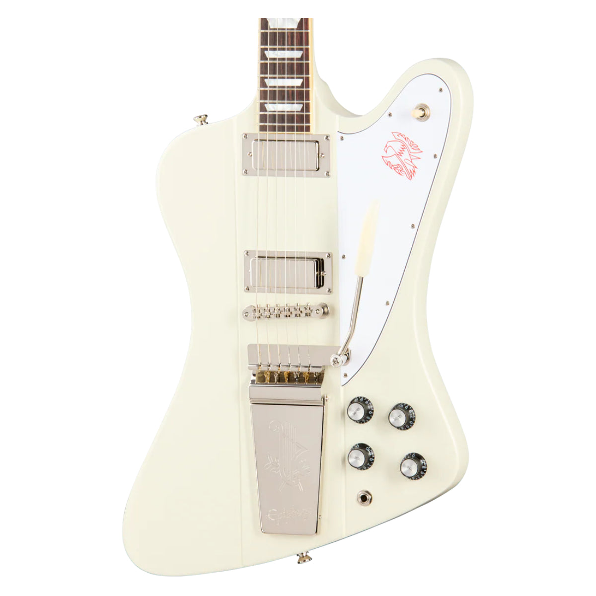 Đàn Guitar Điện Epiphone 1963 Firebird V Reissue With Maestro Vibrola Polaris White
