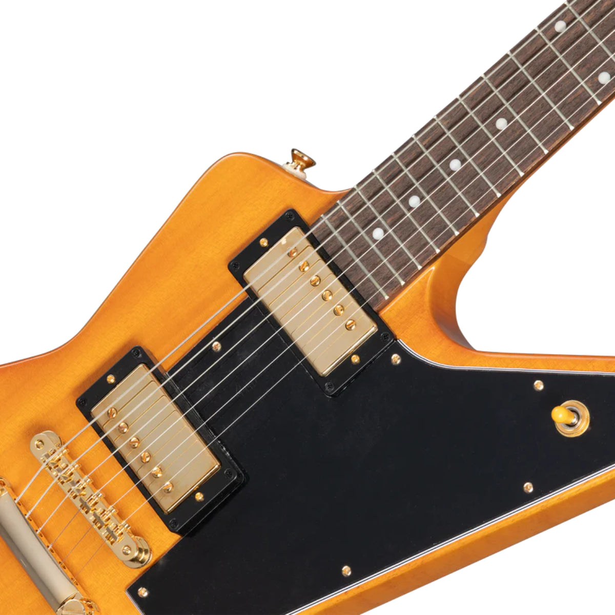 Đàn Guitar Điện Epiphone 1958 Korina Explorer Black Pickguard Aged Natural