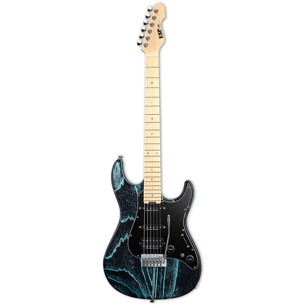 Đàn Guitar Điện ESP SNAPPER CTM, Drift Wood Black w/ Blue Filler