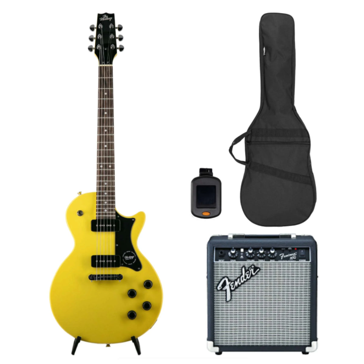 Đàn Guitar Điện Heritage Ascent Collection H-137 P90 Bundle, Marigold Yellow (VN Exclusive)