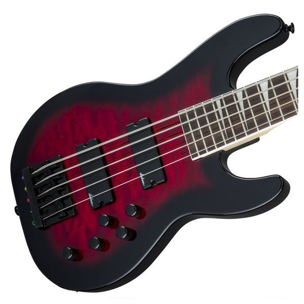 Đàn Guiar Bass 5 Dây Jackson JS Series Concert JS3VQ, Transparent Red Burst, #2919021502