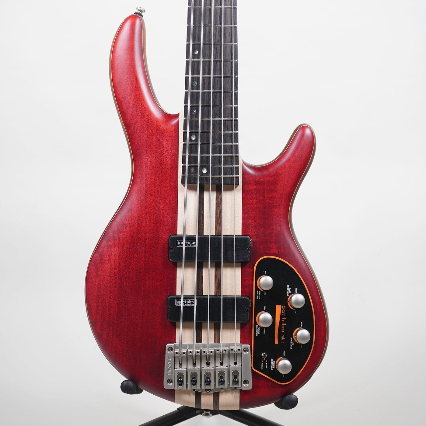 Đàn Guitar Bass 5 Dây Cort A5 Plus FMMH, Open Pore Black Cherry