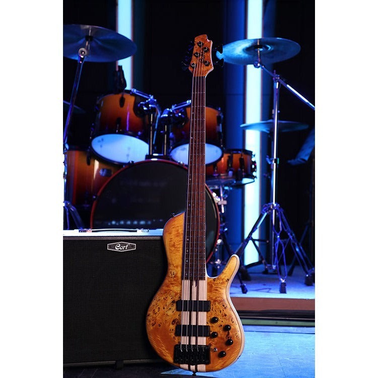 Đàn Guitar Bass 5 Dây Cort A5 Plus SC, Amber Open Pore