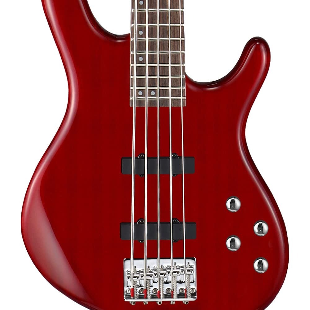 Đàn Guitar Bass 5 Dây Cort Action V Plus, Trans Red