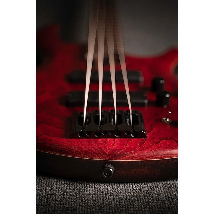 Đàn Guitar Bass 5 Dây Cort B5 Element, Open Pore Burgundy Red