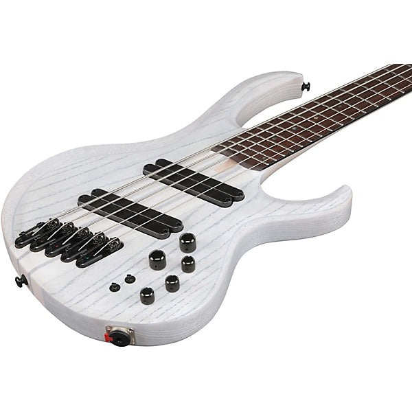 Đàn Guitar Bass 5 Dây Ibanez BTB865MS, Transparent White Flat