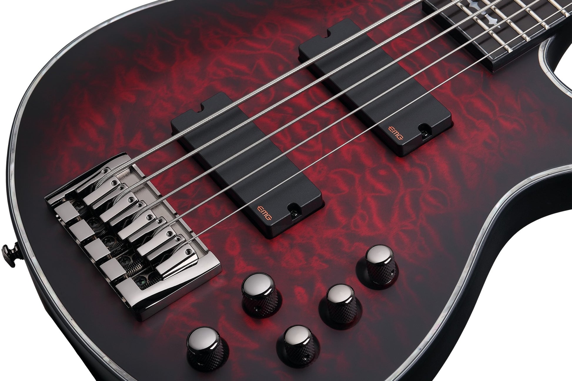 Đàn Guitar Bass 5 Dây Schecter Hellraiser Extreme 5, Satin Crimson Red Burst