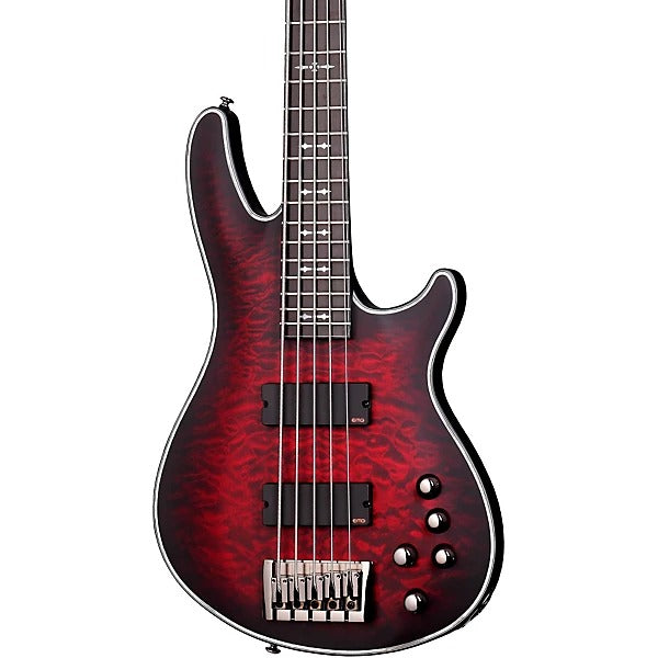 Đàn Guitar Bass 5 Dây Schecter Hellraiser Extreme 5, Satin Crimson Red Burst