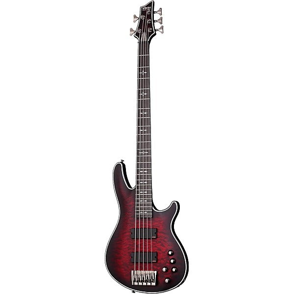 Đàn Guitar Bass 5 Dây Schecter Hellraiser Extreme 5, Satin Crimson Red Burst