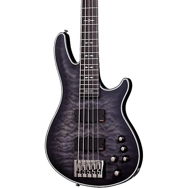 Đàn Guitar Bass 5 Dây Schecter Hellraiser Extreme 5, Satin See Thru Black