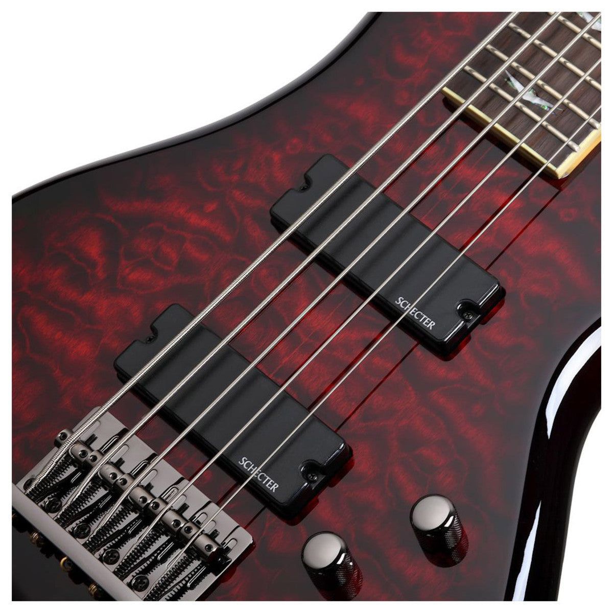 Đàn Guitar Bass 5 Dây Schecter Stiletto Extreme 5, Black Cherry