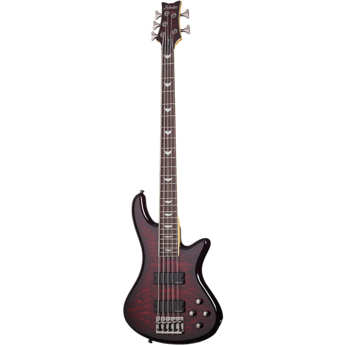 Đàn Guitar Bass 5 Dây Schecter Stiletto Extreme 5, Black Cherry