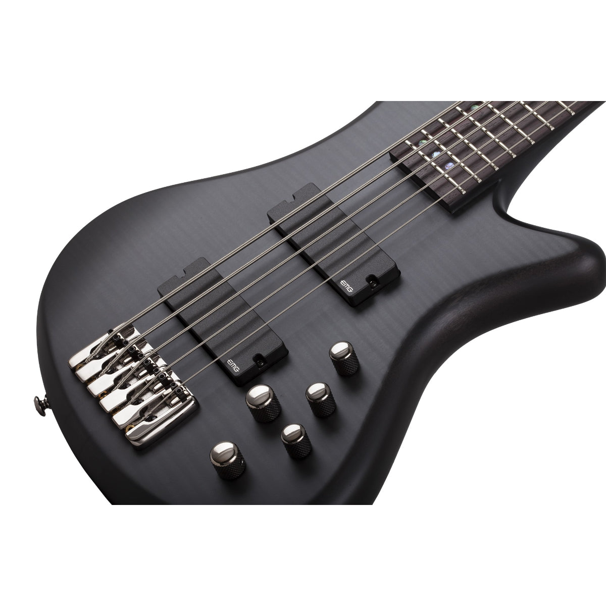 Đàn Guitar Bass 5 Dây Schecter Stiletto Studio 5, Satin See Thru Black