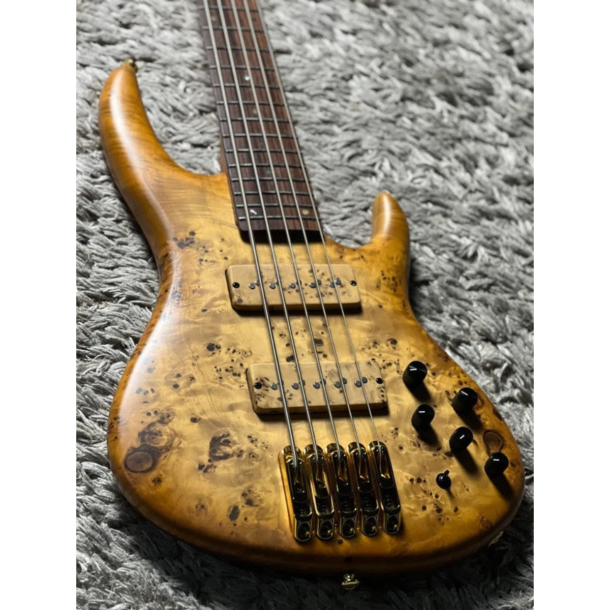 Đàn Guitar Bass 5 Dây Soloking SWB550 Artisan Bass, Poplar Burl Top, Natural Amber Burst
