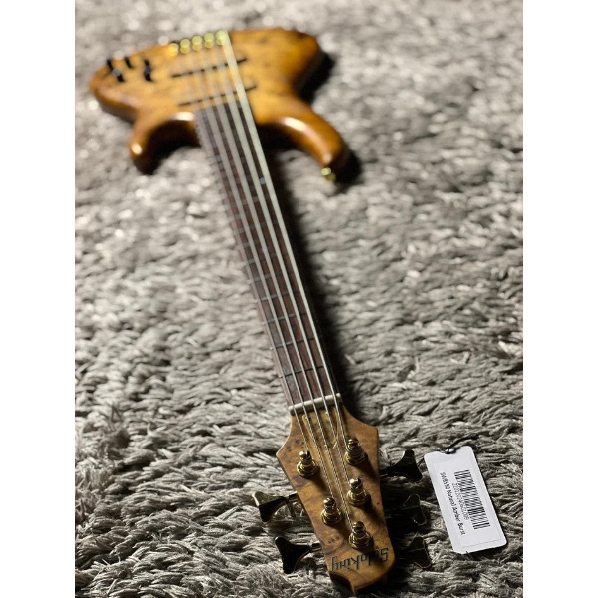 Đàn Guitar Bass 5 Dây Soloking SWB550 Artisan Bass, Poplar Burl Top, Natural Amber Burst