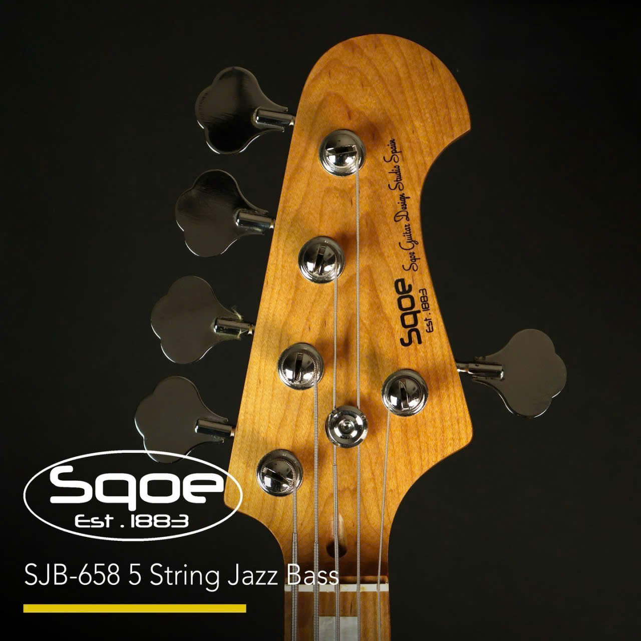 Đàn Guitar Bass 5 Dây Sqoe SJB658, Black
