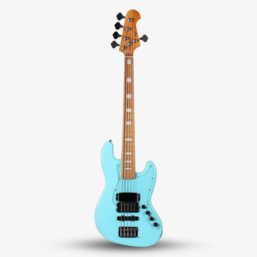 Đàn Guitar Bass 5 Dây Sqoe SJB658, Mint Green