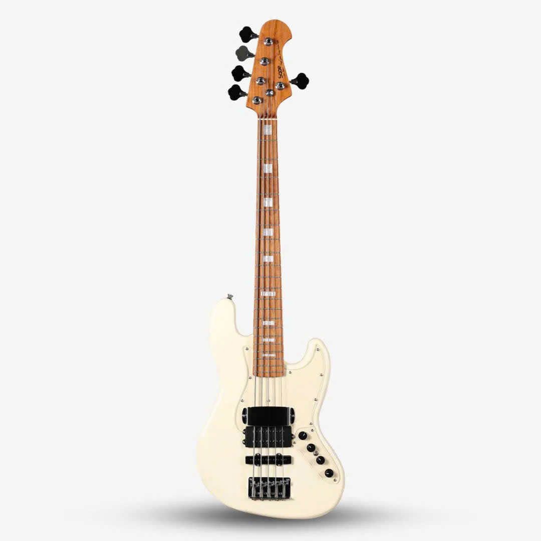 Đàn Guitar Bass 5 Dây Sqoe SJB658, Olympic White