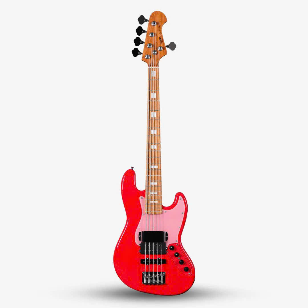 Đàn Guitar Bass 5 Dây Sqoe SJB658, Red