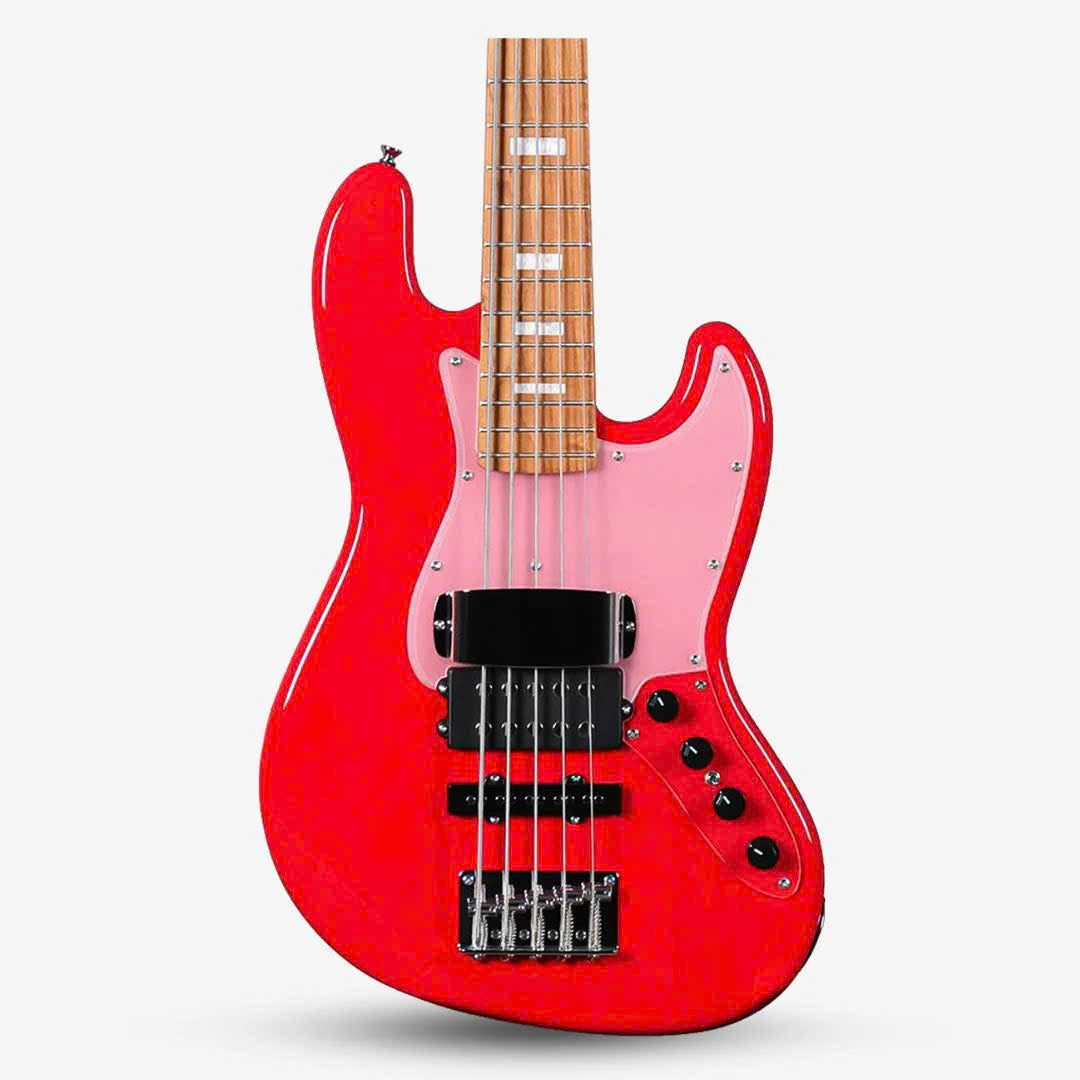 Đàn Guitar Bass 5 Dây Sqoe SJB658, Red