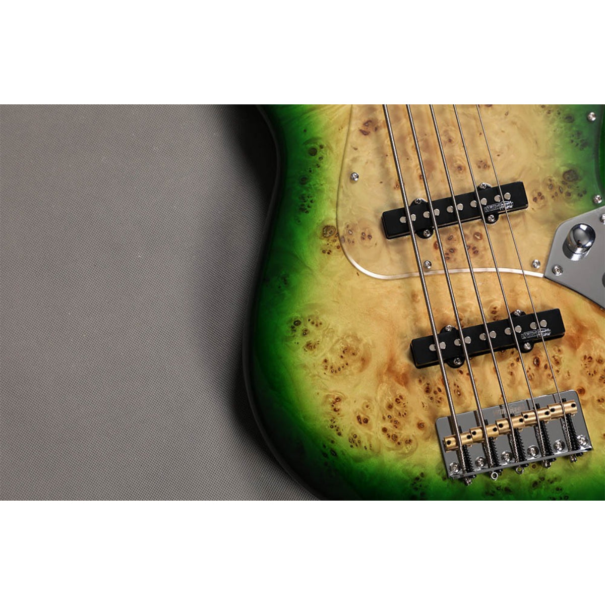Đàn Guitar Bass 5 Dây Sqoe SJB750, Aurora Green Gradient