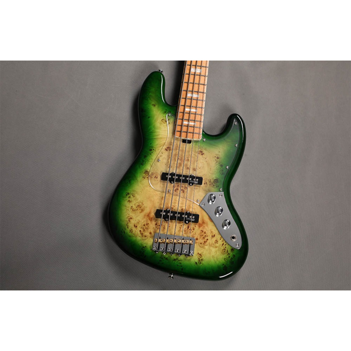 Đàn Guitar Bass 5 Dây Sqoe SJB750, Aurora Green Gradient