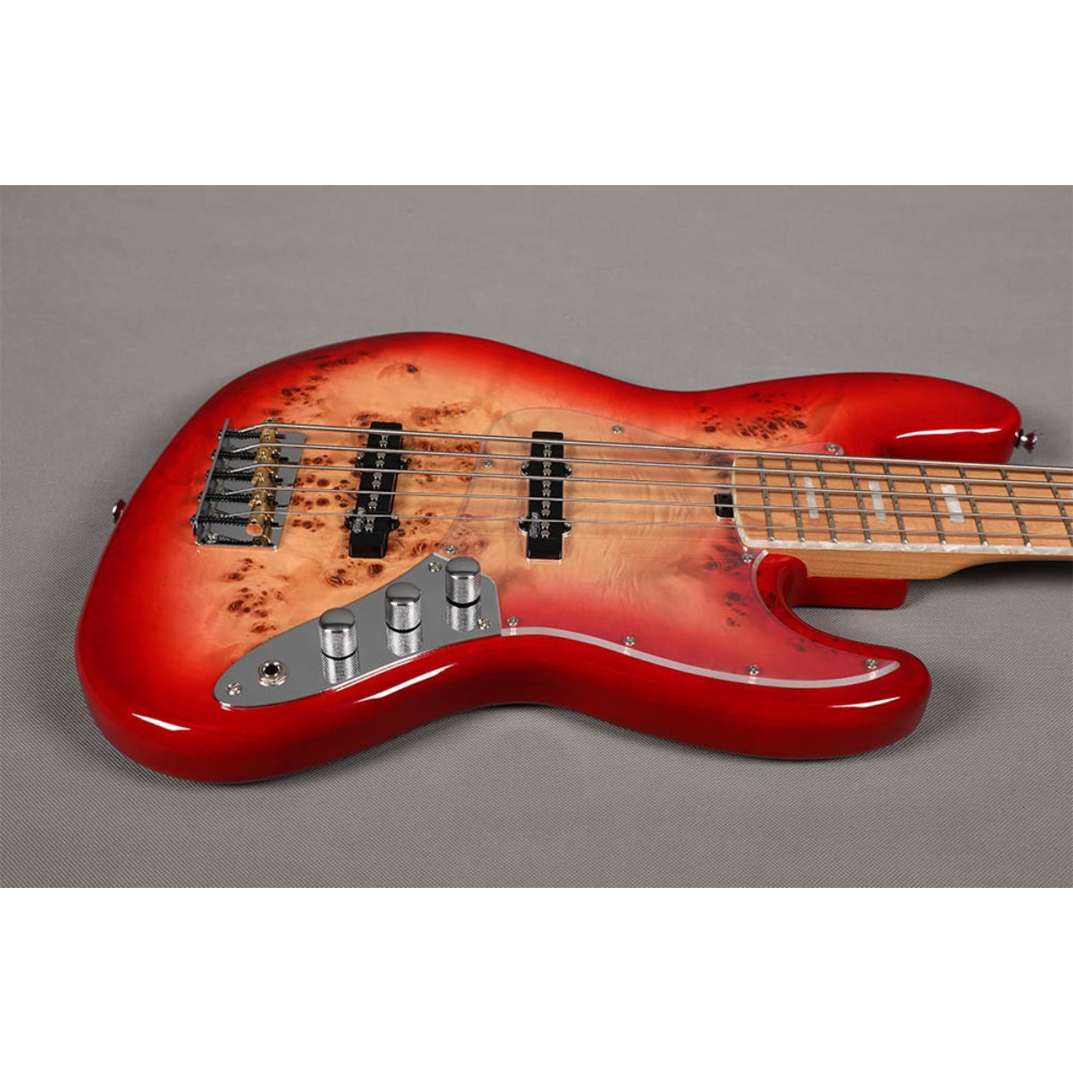 Đàn Guitar Bass 5 Dây Sqoe SJB750, Lava Red Gradient