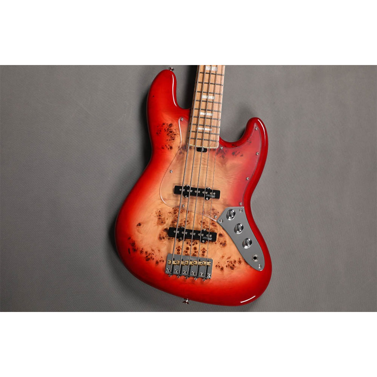Đàn Guitar Bass 5 Dây Sqoe SJB750, Lava Red Gradient