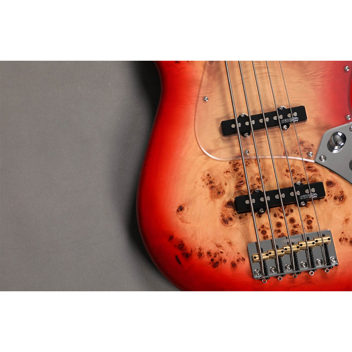 Đàn Guitar Bass 5 Dây Sqoe SJB750, Lava Red Gradient