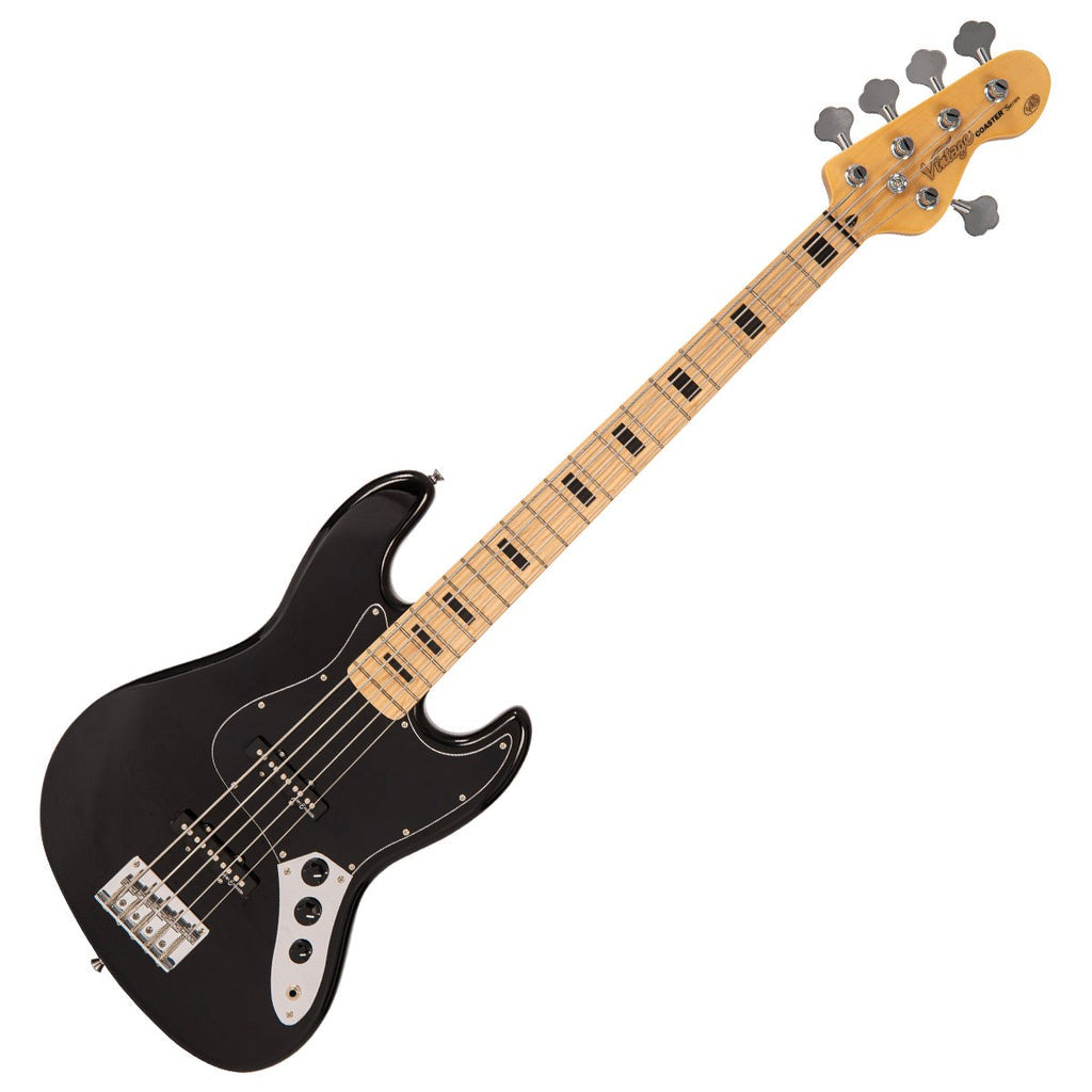 Đàn Guitar Bass 5 Dây Vintage V495 Coaster Series, Boulevard Black