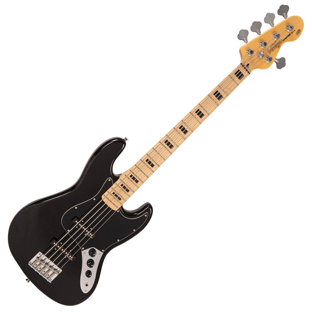 Đàn Guitar Bass 5 Dây Vintage V495 Coaster Series, Boulevard Black