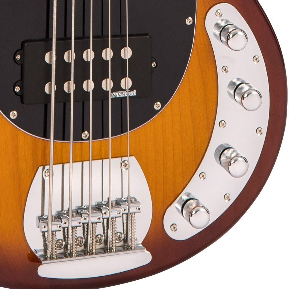 Đàn Guitar Bass 5  Vintage V96 Reissued Active Bass, Flamed Tobacco Sunburst