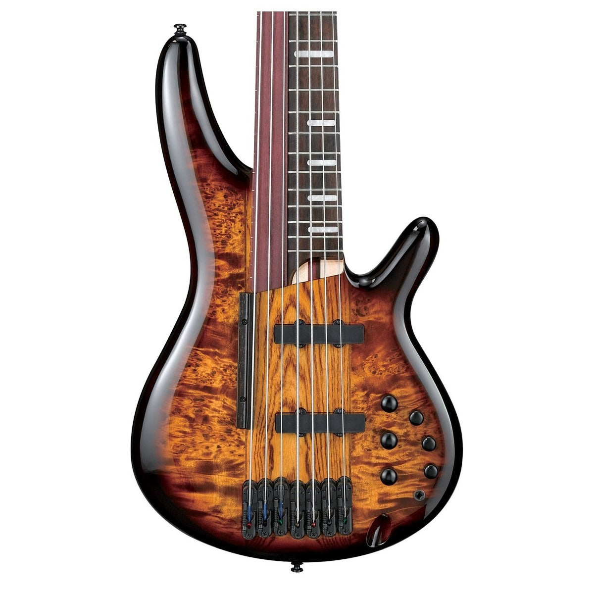 Đàn Guitar Bass 7 Dây Ibanez SRAS7, Dragon Eyes Burst