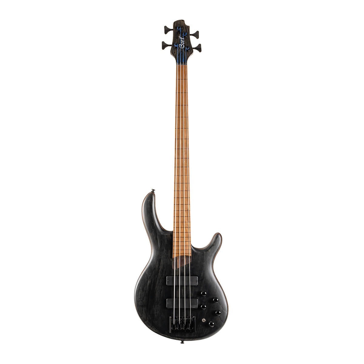 Đàn Guitar Bass Cort B4 Element FL, Open Pore Trans Black