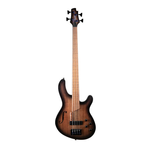 Đàn Guitar Bass Cort B4FL MHPZ, Open Pore Trans Black Burst