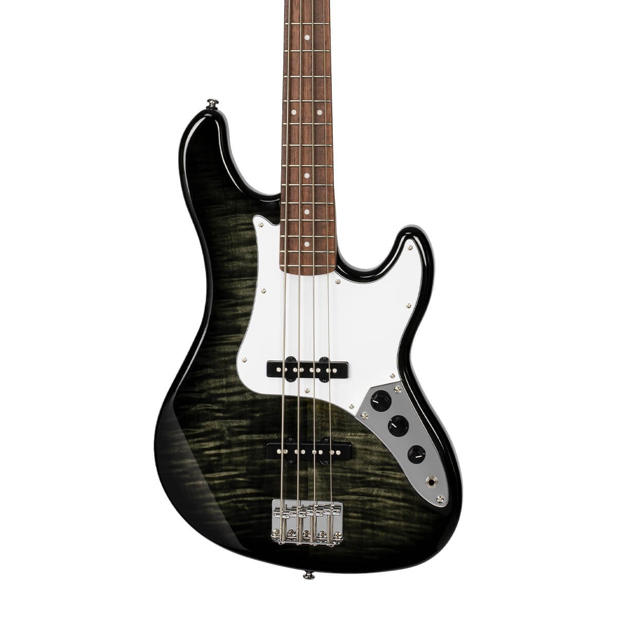 Đàn Guitar Bass Cort GB24JJ, Trans Black