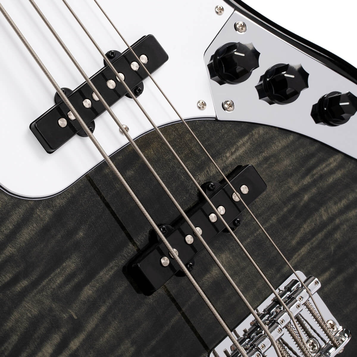 Đàn Guitar Bass Cort GB24JJ, Trans Black