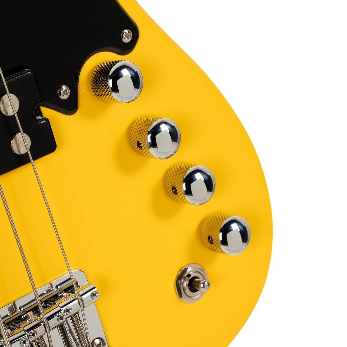 Đàn Guitar Bass Cort GB Short Scale, Yellow Crush