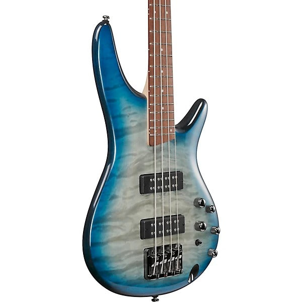 Đàn Guitar Bass Ibanez SR400EQM, Stained Cosmic Blue Starburst