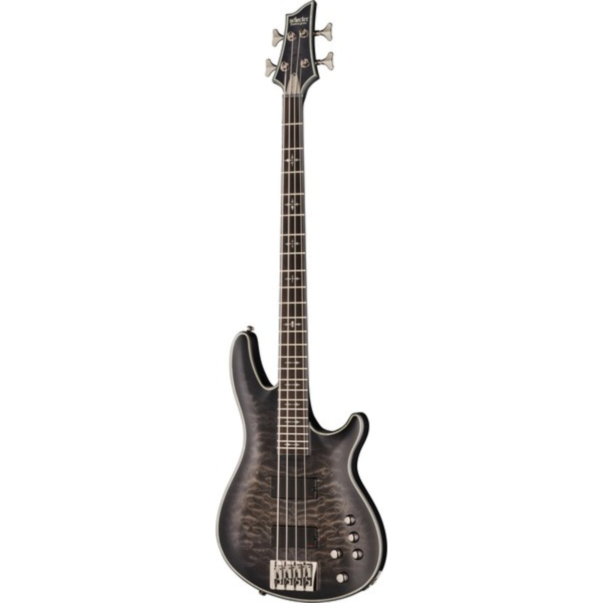 Đàn Guitar Bass Schecter Hellraiser Extreme 4, See Thru Black