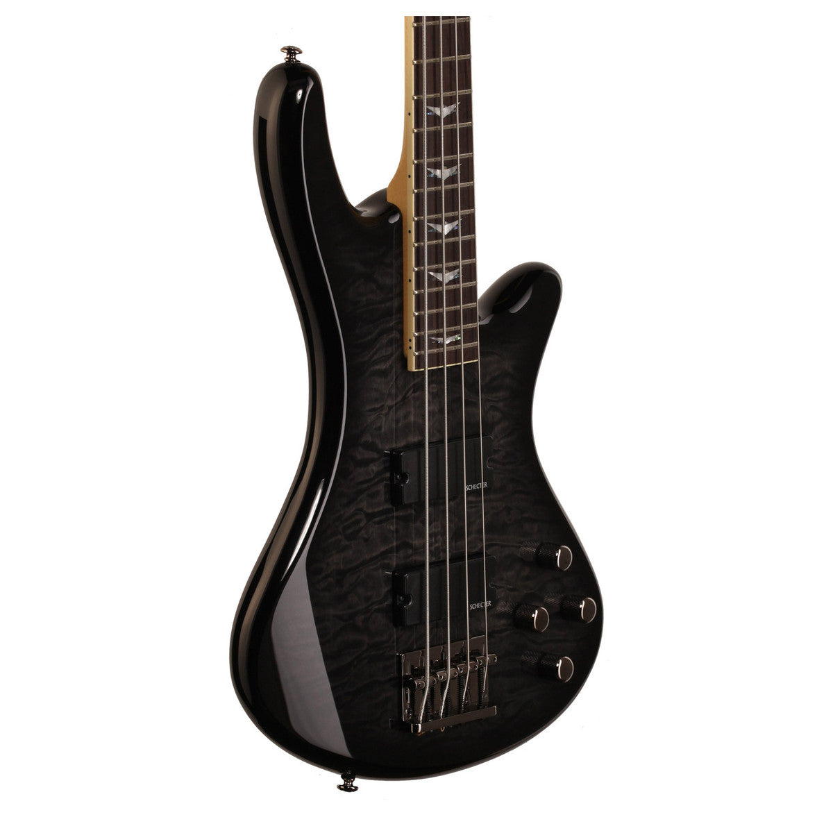 Đàn Guitar Bass Schecter Stiletto Extreme 4, See Thru Black