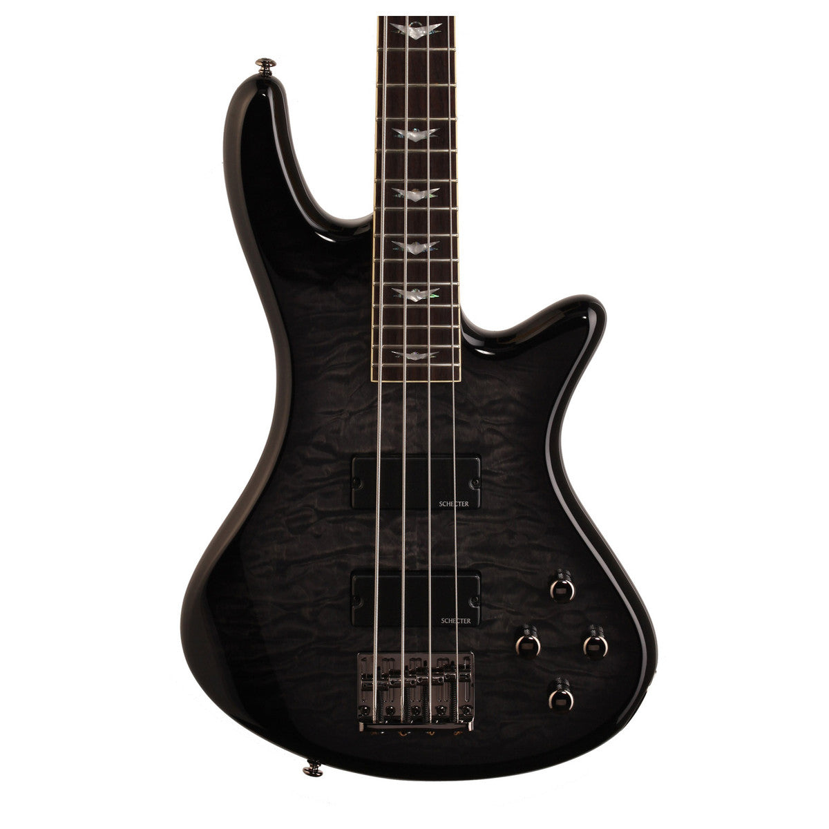 Đàn Guitar Bass Schecter Stiletto Extreme 4, See Thru Black