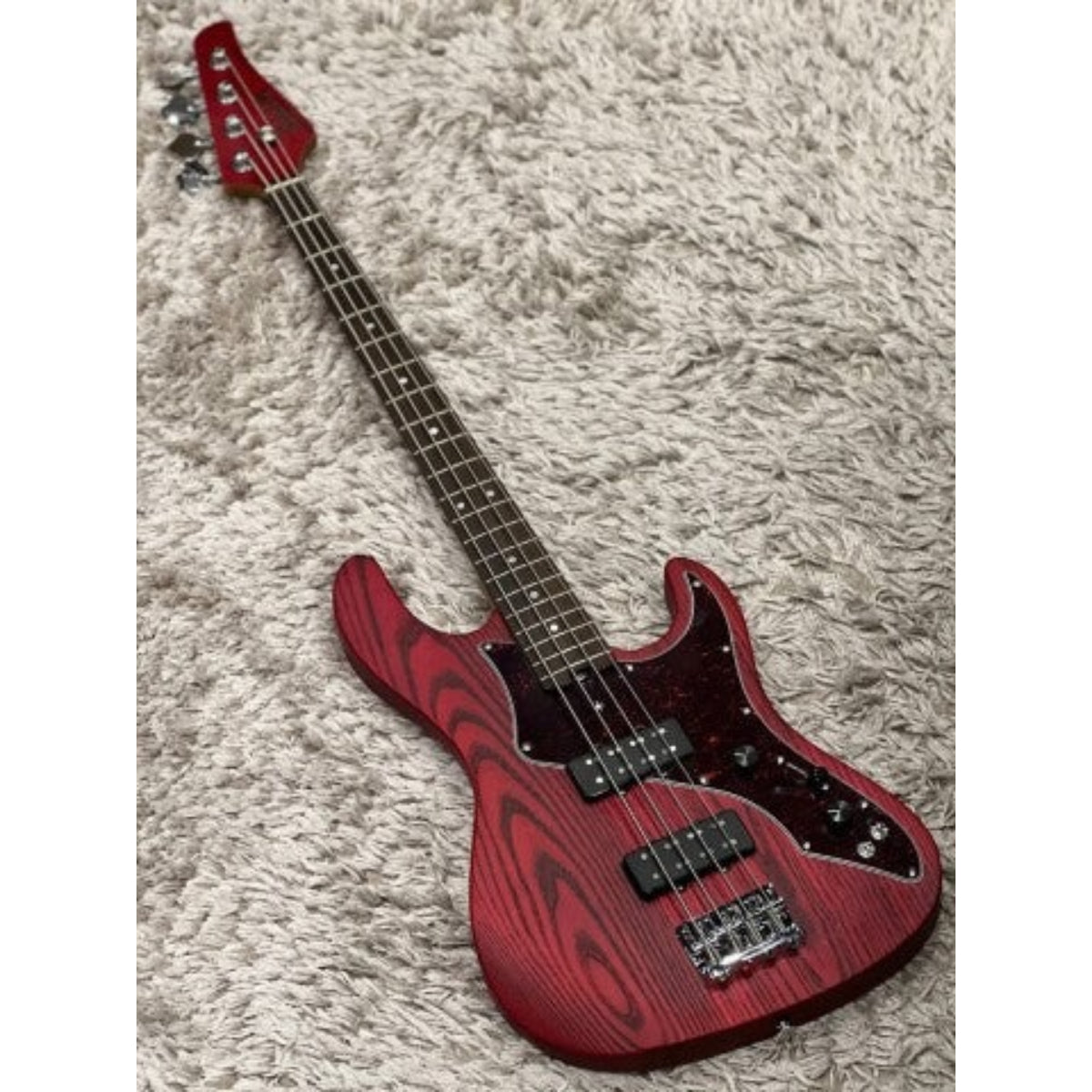 Đàn Guitar Bass Soloking MJ1 Custom Bass, Roasted Maple Neck, Transparent Crimson Red