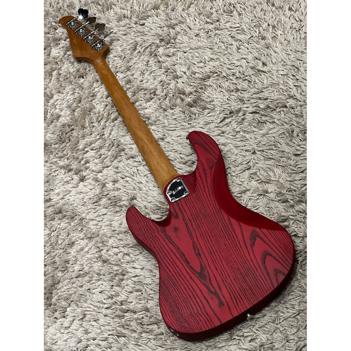 Đàn Guitar Bass Soloking MJ1 Custom Bass, Roasted Maple Neck, Transparent Crimson Red