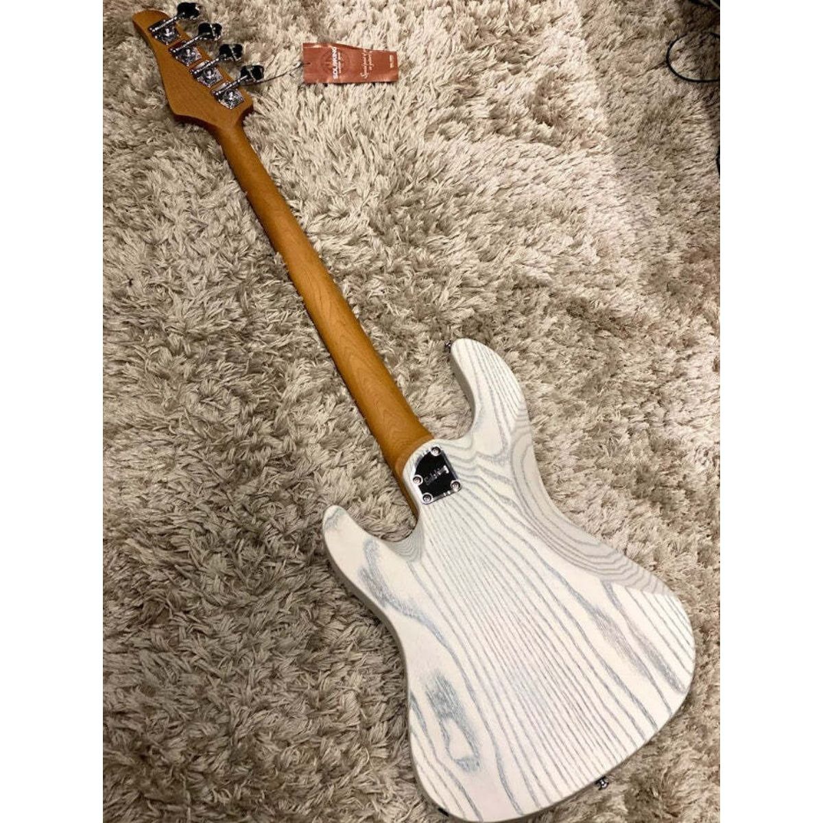 Đàn Guitar Bass Soloking MJ1 Custom Bass, Roasted Maple Neck, Transparent White